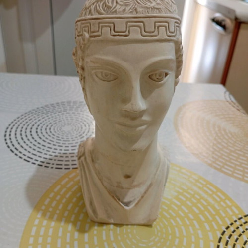Gypsum bust of Charioteer of Delphi used, decorative