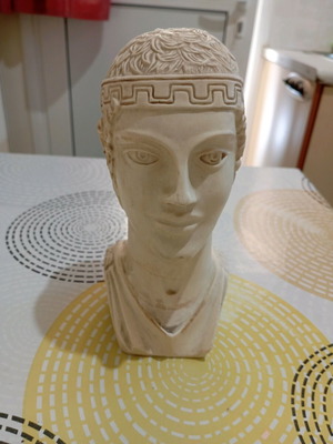 Gypsum bust of Charioteer of Delphi used, decorative