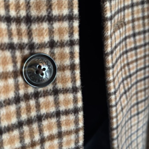 Tommy Hilfiger checked coat beige and brown, like new, 30% wool