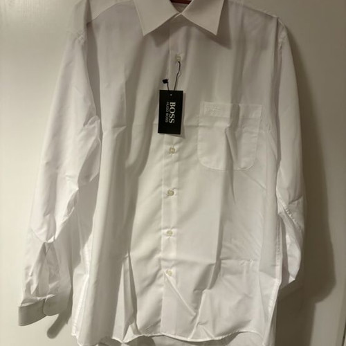 Boss white cotton shirt size L new
