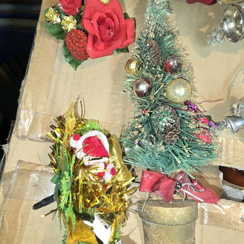 Vintage Christmas decorations used from 1970