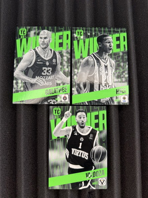 Winner Top Class Panini Euroleague 2025-2026 cards like new, numbers 185 195 198