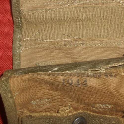 Cannabis waist pouches U.S. Army 1944 used, set of 2