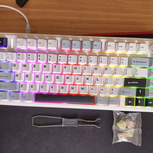AULA Mechanical Keyboard 75% Layout New, Tri-mode Wireless Wired