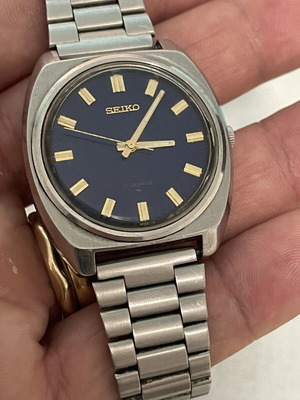 Seiko 5 automatic watch used, blue dial, men's