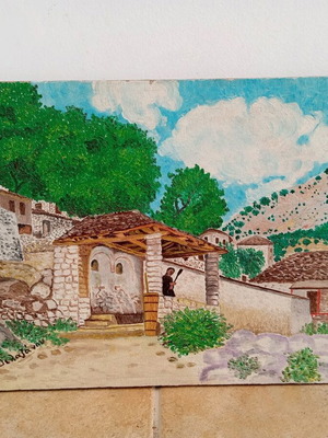 Πίνακας ζωγραφικής ελαιογραφία σε καμβά σαν καινούργιο, Α. Δελαζάνου 30x40