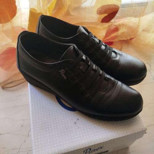 Parex leather anatomical shoes used, black, sizes 38.5-39