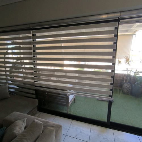 Zebra roller blind double-sided like new, inox cassette