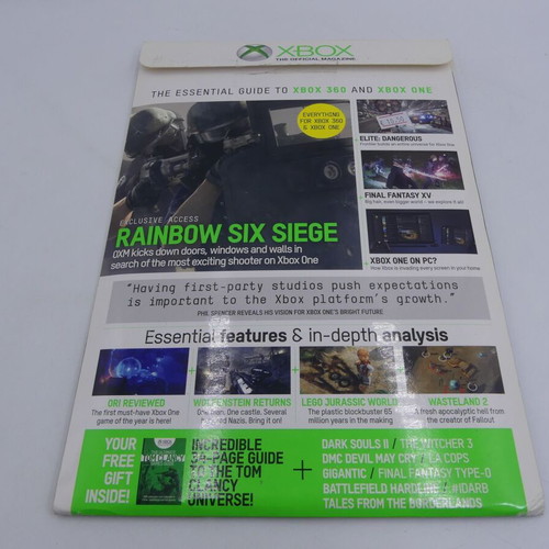 Xbox Magazine Issue 124 May 2015 used with Rainbow Six Siege and Tom Clancy Handbook