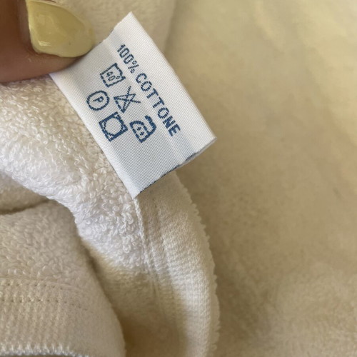 White cotton bathrobe towel, new