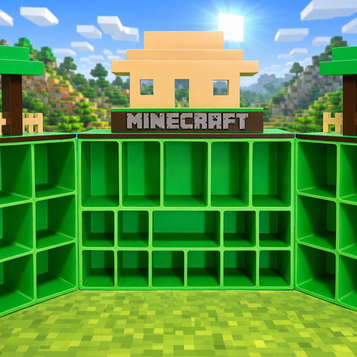 Large Minecraft kinder joy stand new
