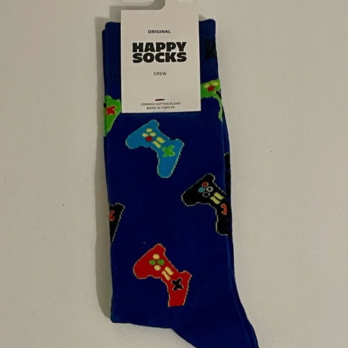 Happy Socks Controller Theme men's socks new, blue multicolor