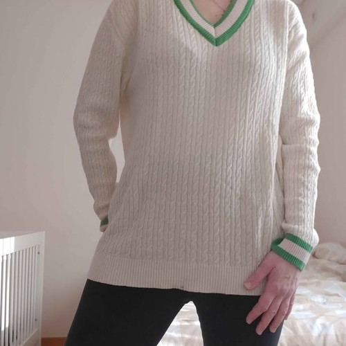 Cashmere Sweater size L new, white