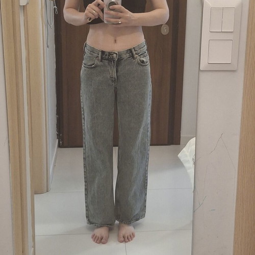 H&M jeans used, size M, grey