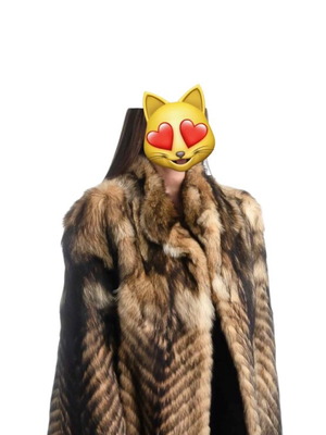 Γούνα μεταχειρισμένη μέγεθος medium, μπεζ και καφέ