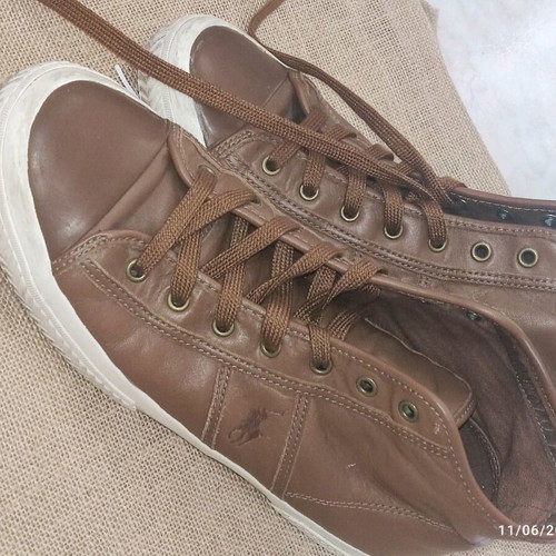 Polo Ralph Lauren Tremayne Deep leather shoes like new, size 43, beige