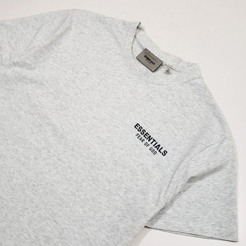 Fear of God Essentials men's cotton short sleeve t-shirt, size M-L, grey
