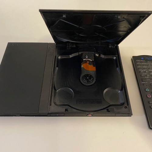 Sony PS 2 portable console used with cables and remote
