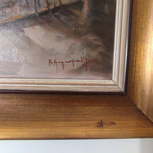 Oil painting shepherd by Karasmailis like new