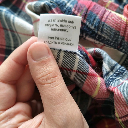 Cotton plaid pajama pants used, size M-L Harmony