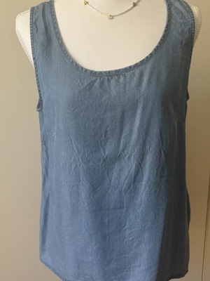 Sleeveless denim blouse M/L, soft and comfortable