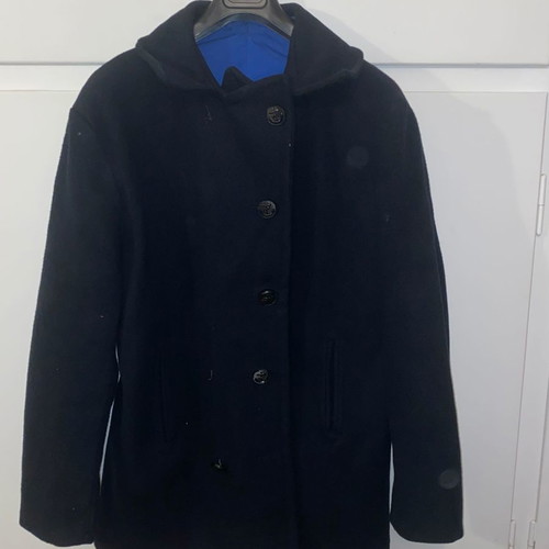 Navy coat authentic with collectible buttons from 1998