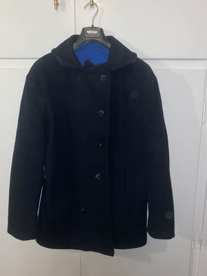 Navy coat authentic with collectible buttons from 1998