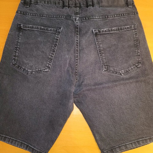 Zara men's black denim bermuda shorts used size 42