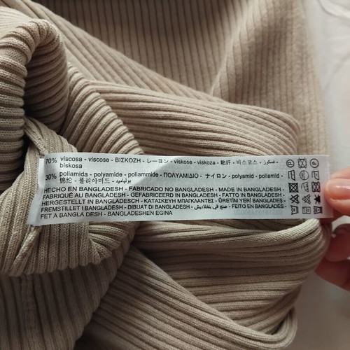 Zara beige fitted midi dress, elastic fabric