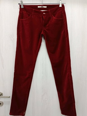 Fornarina velvet pants like new, deep red