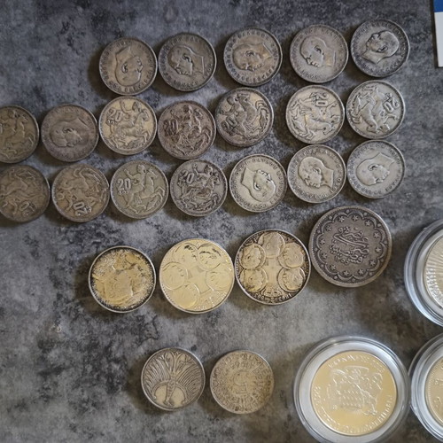 Silver and gold coins collection used, various years and countries