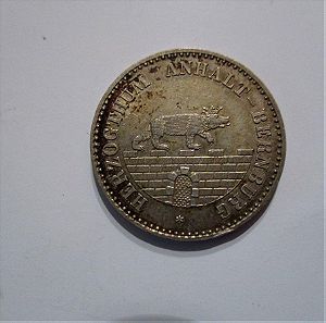 Γερμανια ασημενιο νόμισμα 1/6 thaler 1861