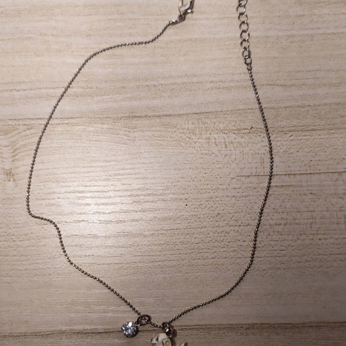 Necklace with dog design used, delicate
