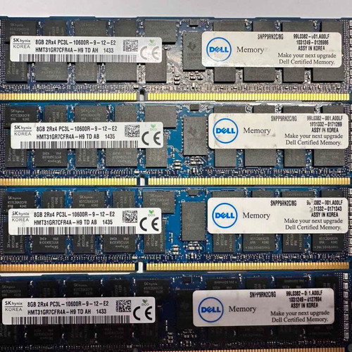 Server RAM DDR3 32GB used compatible with HP DL360 Gen8 and Dell PowerEdge