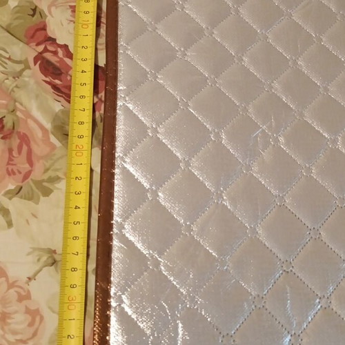 Silver tote shoulder bag for beach or shopping