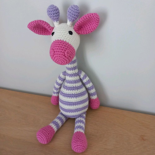 Amigurumi giraffe new, knitted with cotton yarn