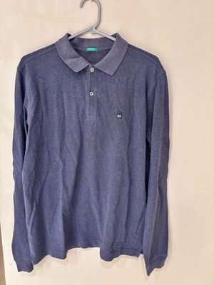 Benetton polo μπλούζα ανδρική small σαν καινούργιο, μπλε