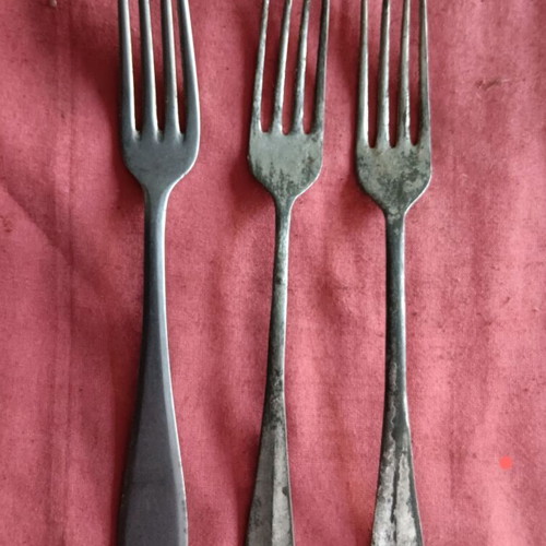 Set of 5 German military forks WWII used