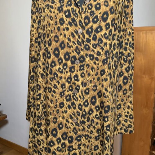 Leopard Print Shirt Tunic new, size M-L, viscose fabric