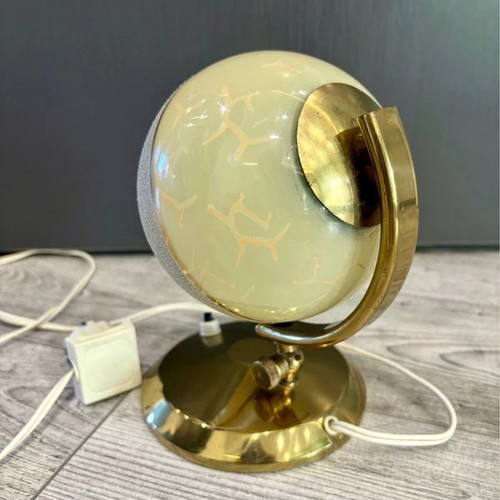 Λάμπα σατινέ γυάλινη mid century eye ball μεταχειρισμένη