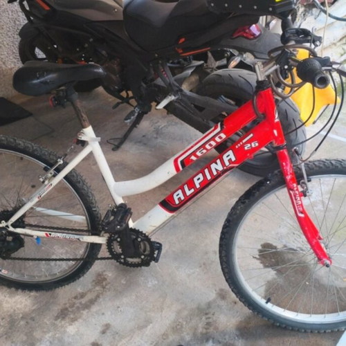 Alpina 26 Inch City Bike, red, women's, with gears