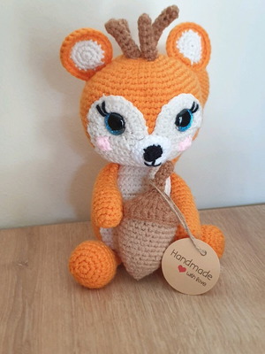 Amigurumi Squirrel Doll knitted handmade new