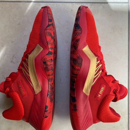Adidas Performance D.O.N. ISSUE 1 athletic shoes like new, red and gold