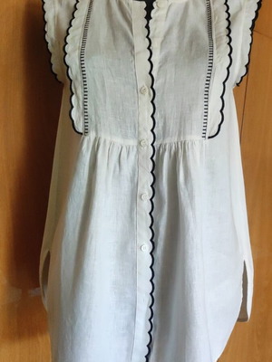 Weekend Max Mara linen blouse like new, black and white