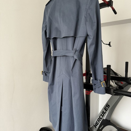 Massimo Dutti trench coat like new, steel blue, size M