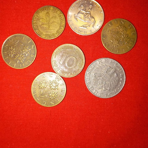 Austrian coins used, pack
