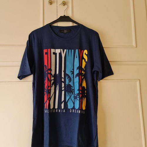 Men's t-shirt used, pack of 3, size M, black and blue