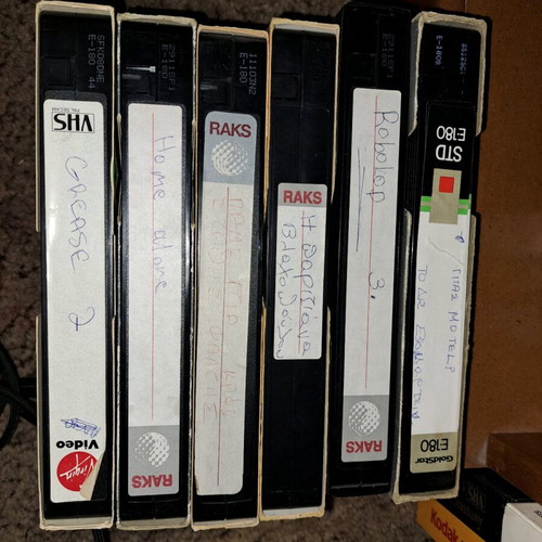 Video cassettes used, pack of 70 with Greek, foreign and children’s content