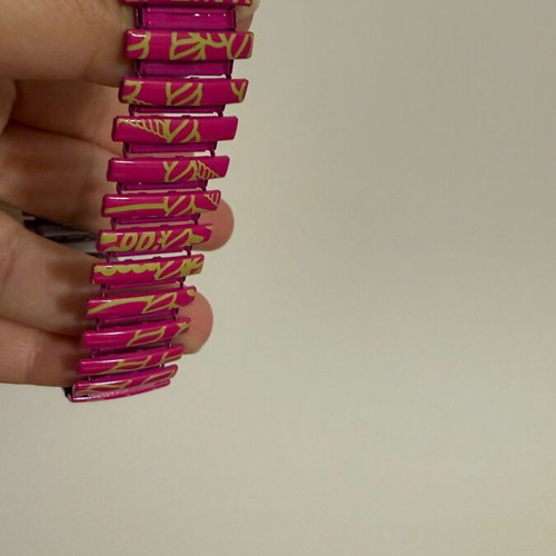 Folli Follie bracelet new, pink open bangle style