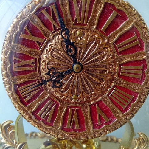 400-day mechanical clock with glass dome